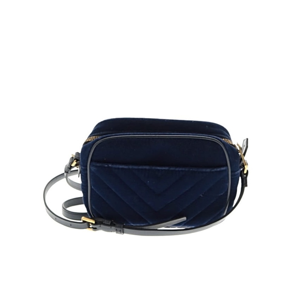 J. Crew Navy Velvet Crossbody Bag